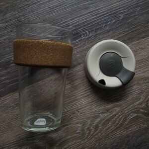 Keep Cup - Glass Coffee Cup with Cork Band